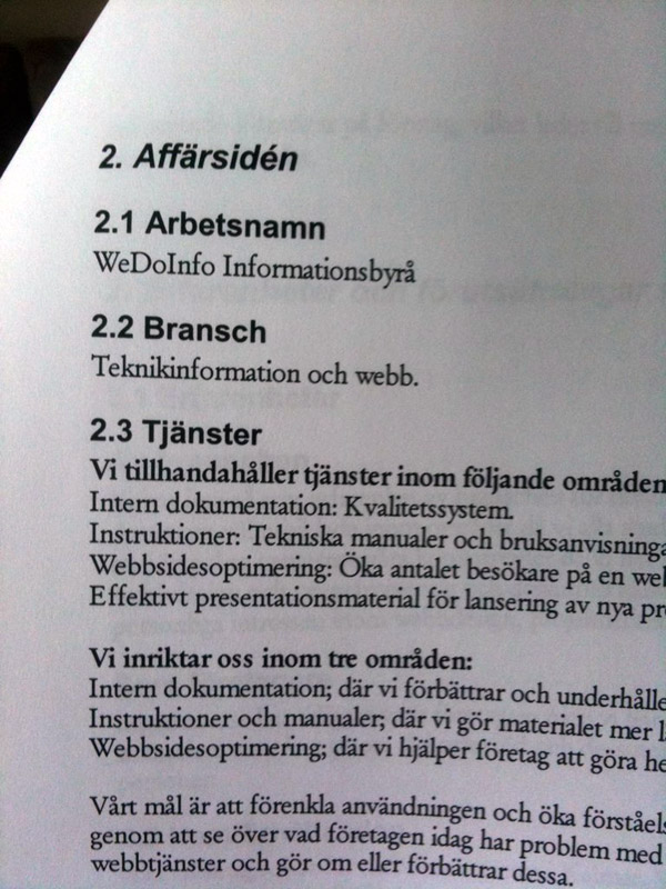Affärsplan