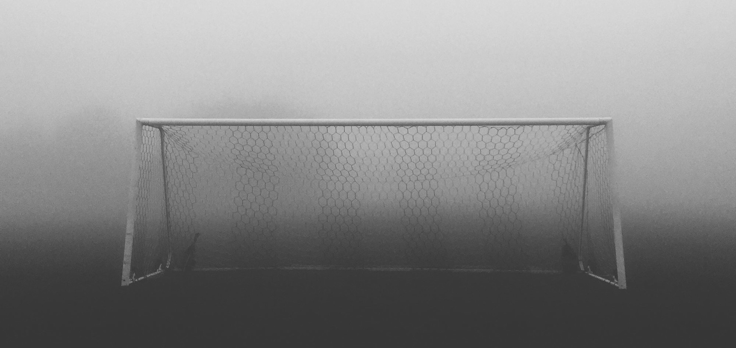 Football goal grey