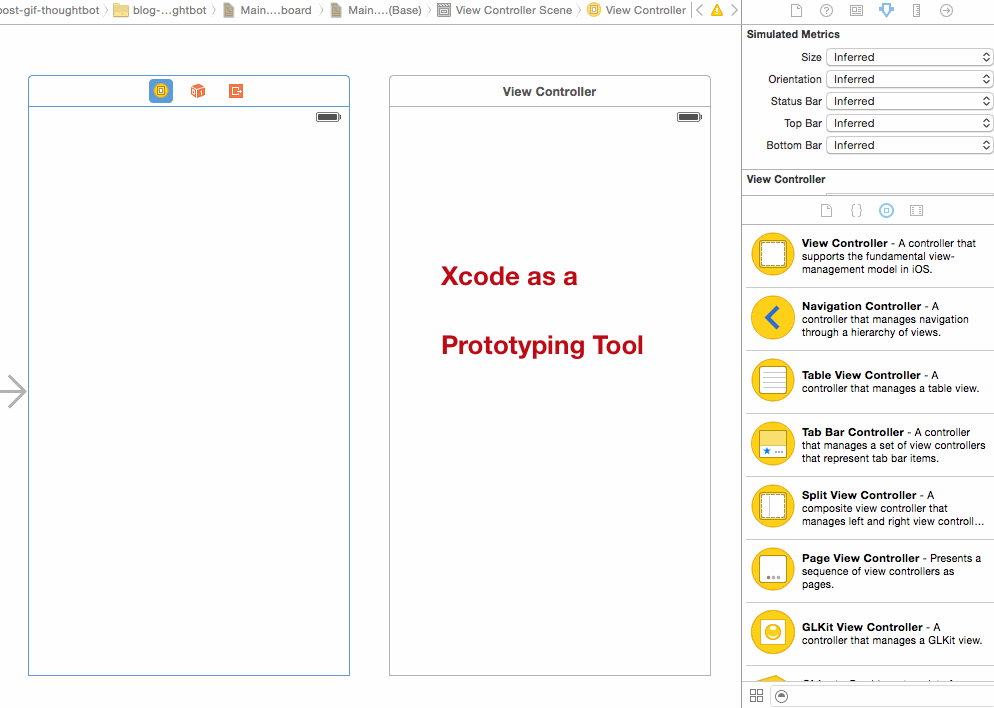 Xcode prototyping