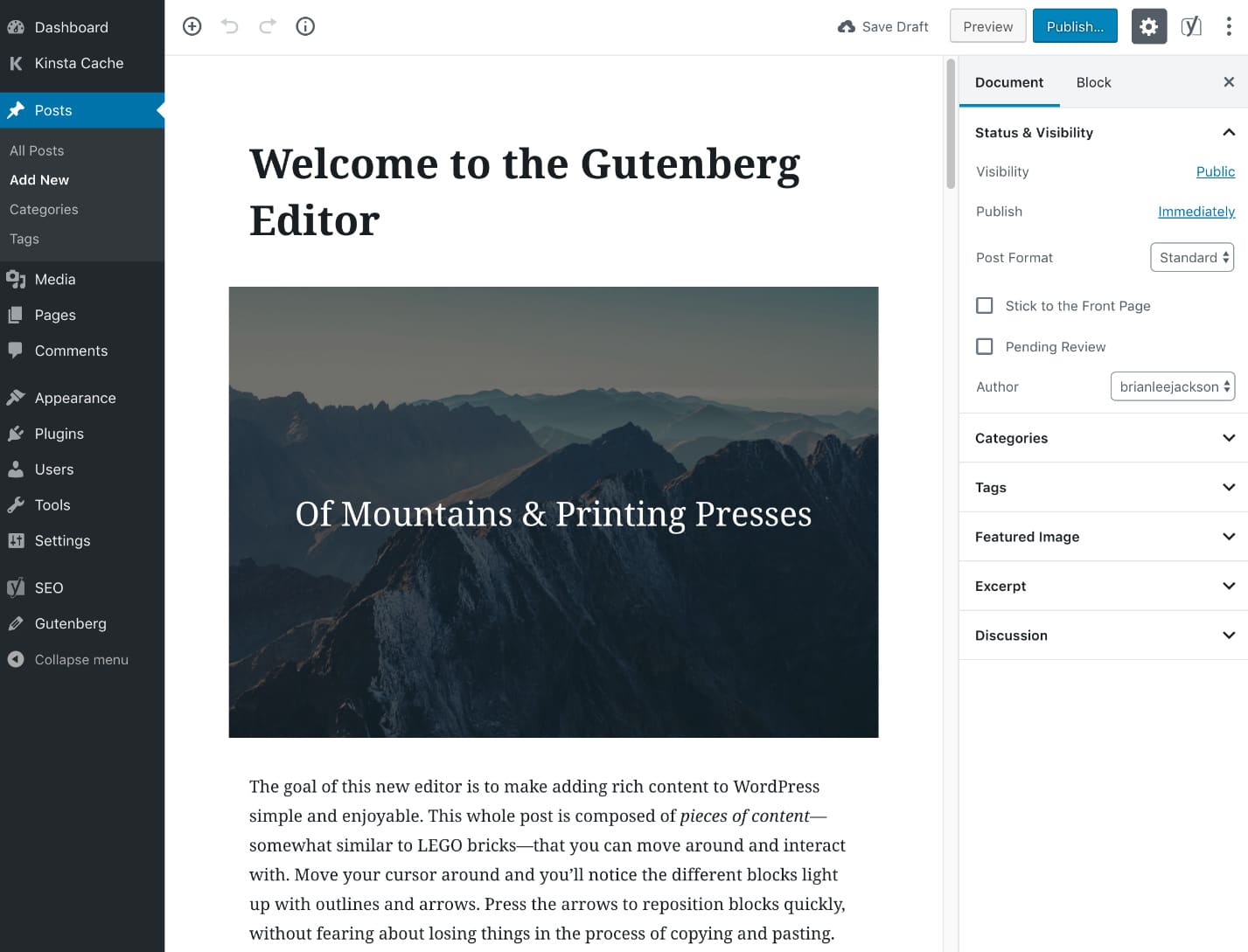 Gutenberg redigeraren